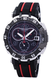 Tissot T-Race T092.417.27.201.00 - cinturino nero/rosso - cassa acciaio - quadrante nero